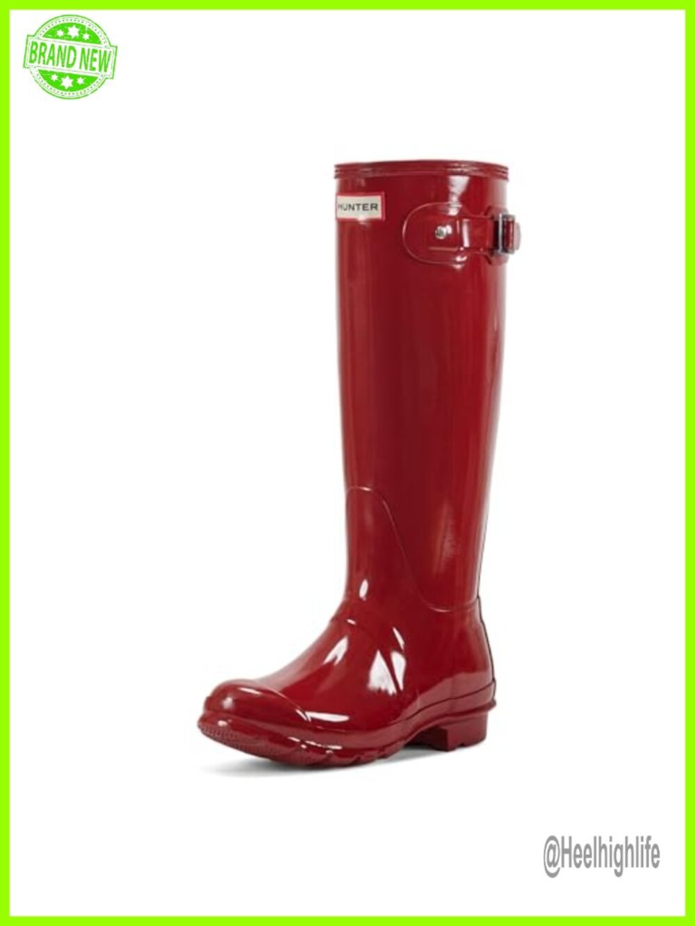 Hunter Original Tall Gloss Waterproof Rubber Rain Boots Knee High